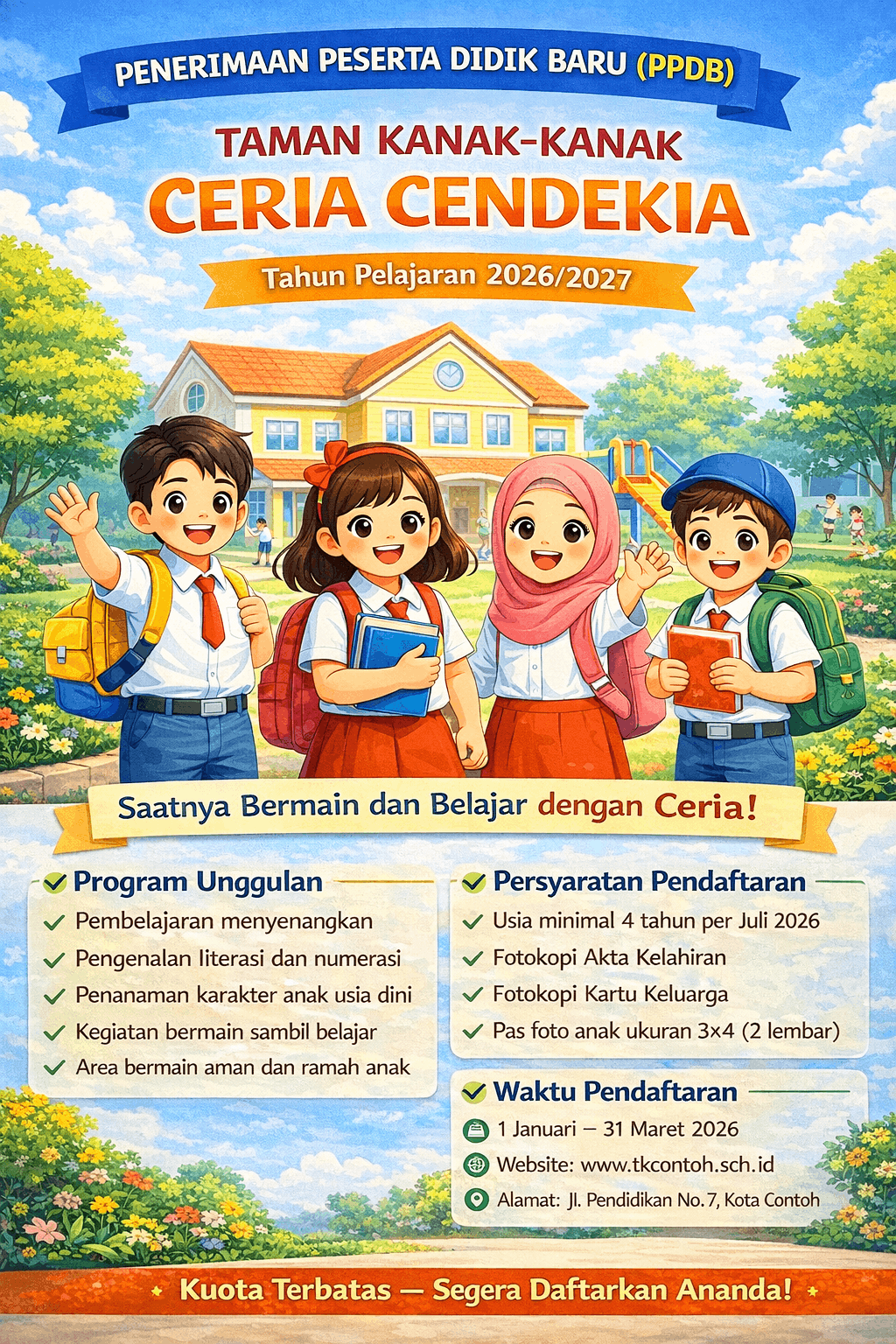 Contoh Hasil Poster PPDB 3