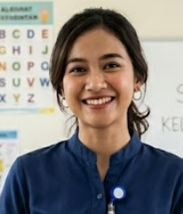 Guru Wanita Indonesia Kartun